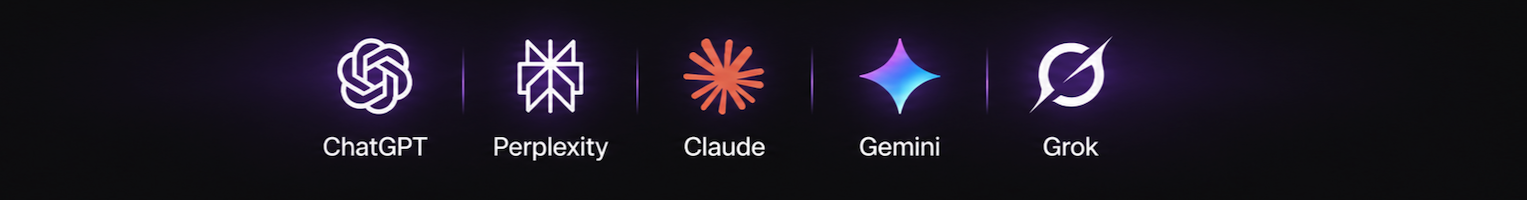 ChatGPT, Perplexity, Claude, Gemini and Grok